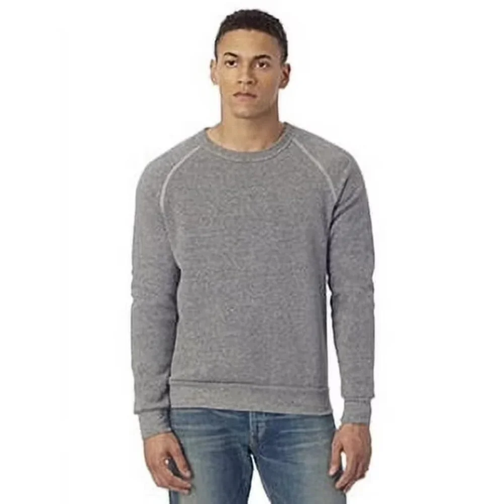 Hanes Brand Alternative Apparel Eco Gray Mens Sweatshirt Small AGS4B89 - Picture 3 of 4